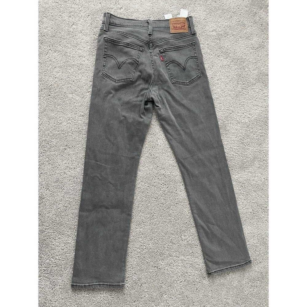 Levi’s Wedgie Straight Button Fly Jeans Cosmic Comet EUC Stretch Denim W27 L28 - Picture 3 of 8